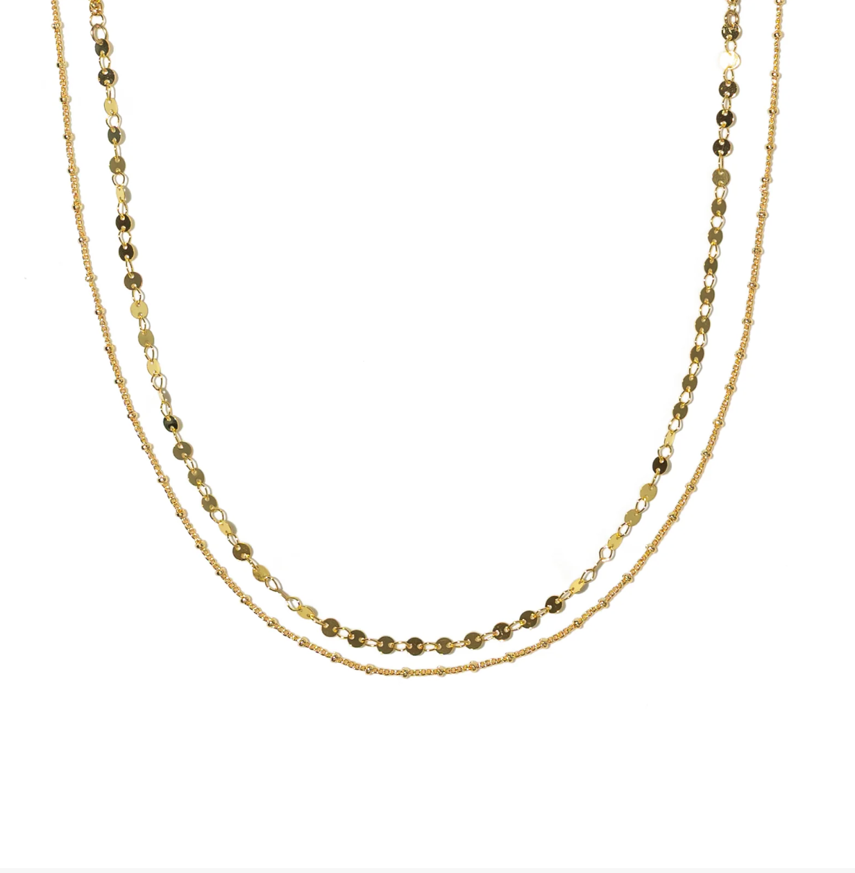 Gold Layered Circle Necklace