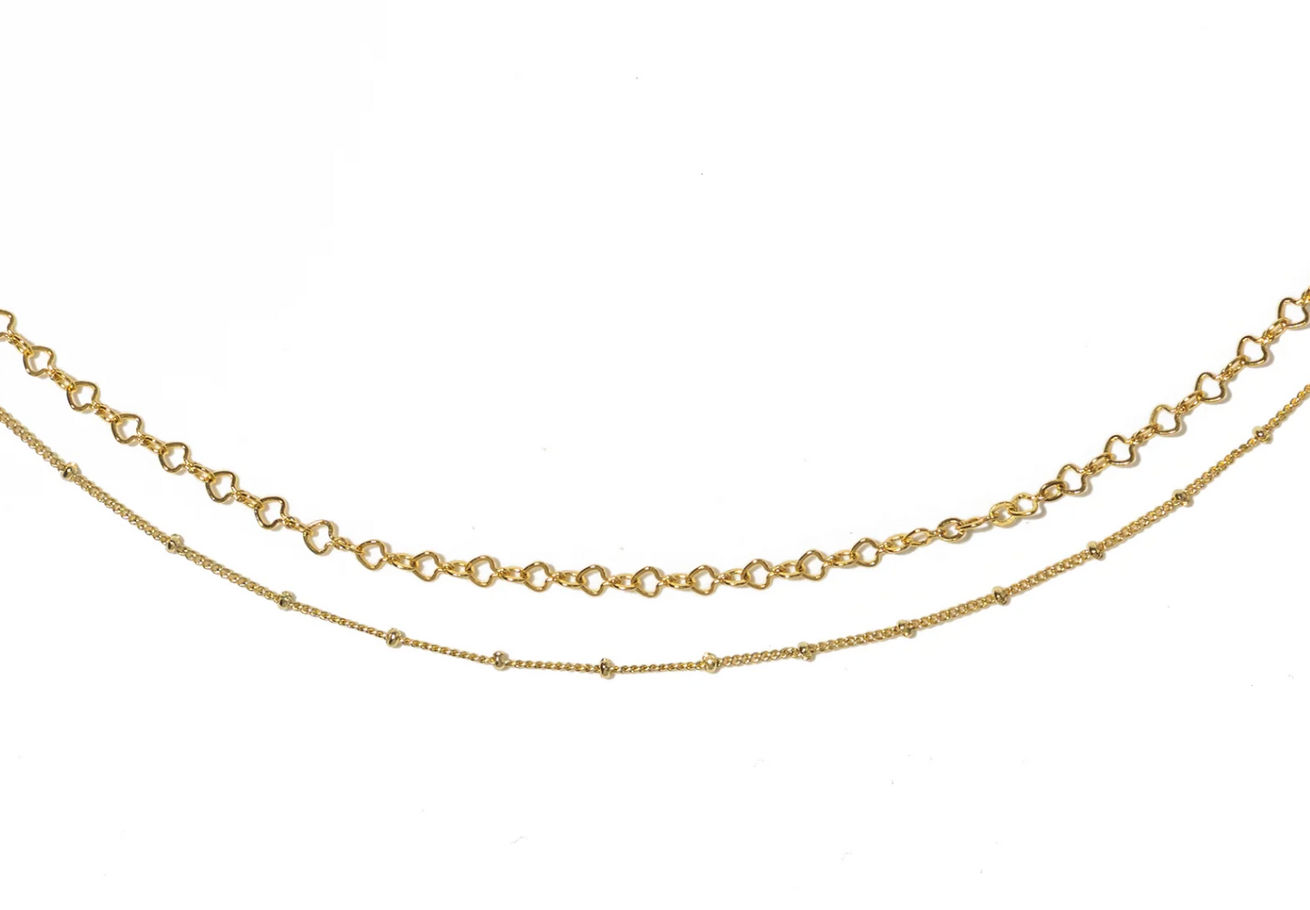 Gold Satellite Layered Necklace