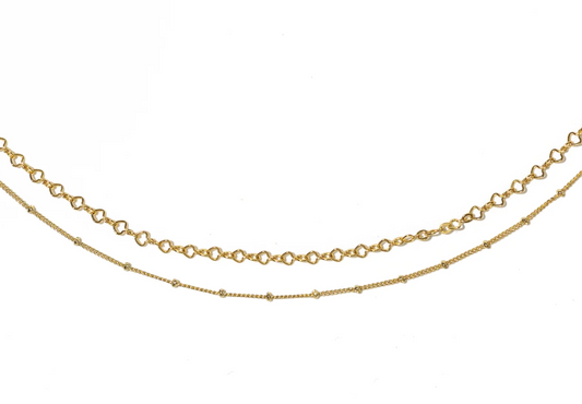 Gold Satellite Layered Necklace