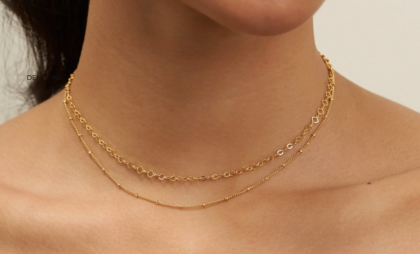 Gold Satellite Layered Necklace