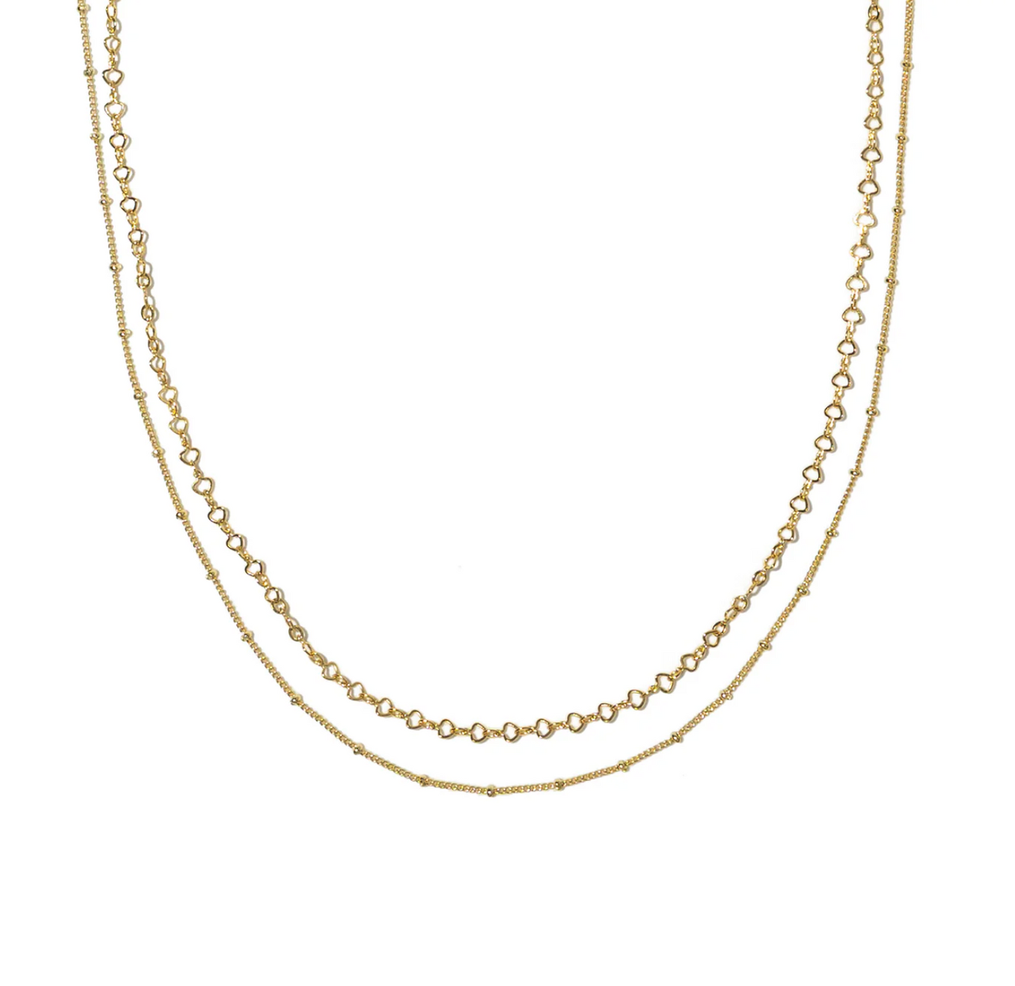 Gold Satellite Layered Necklace