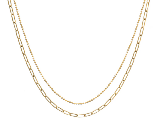 Paperclip Layered Choker