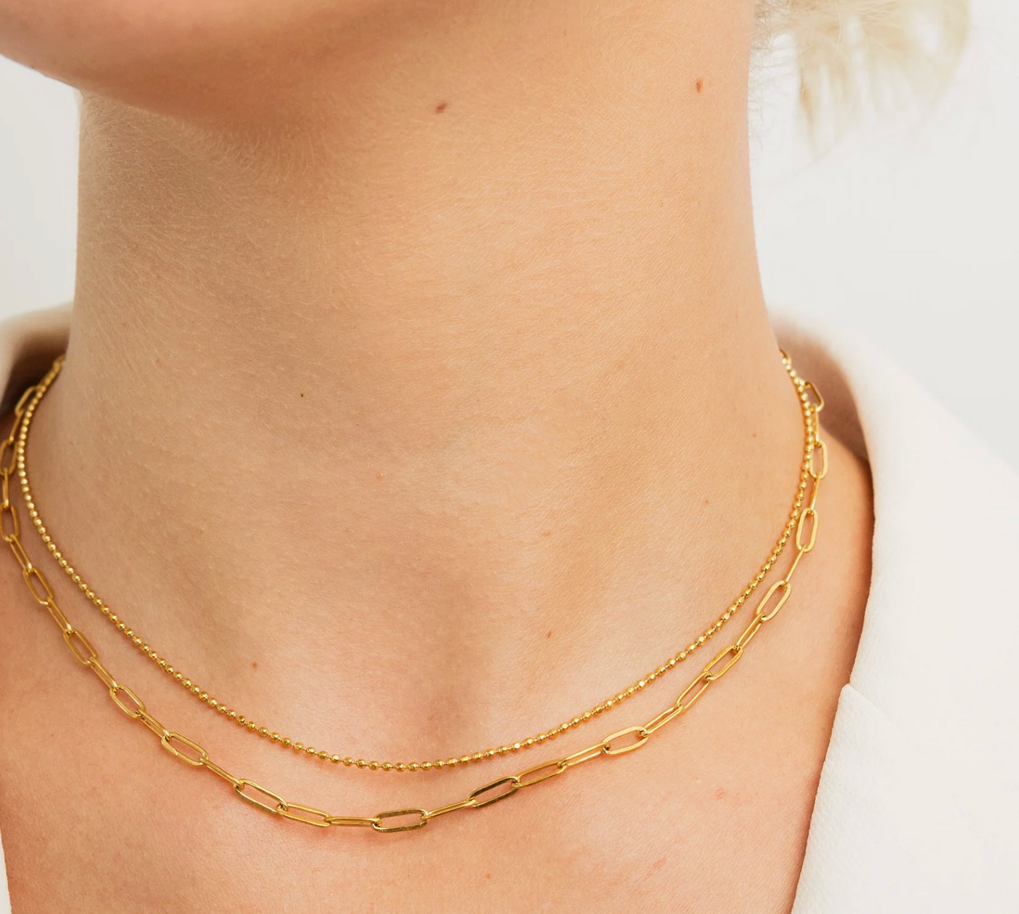 Paperclip Layered Choker
