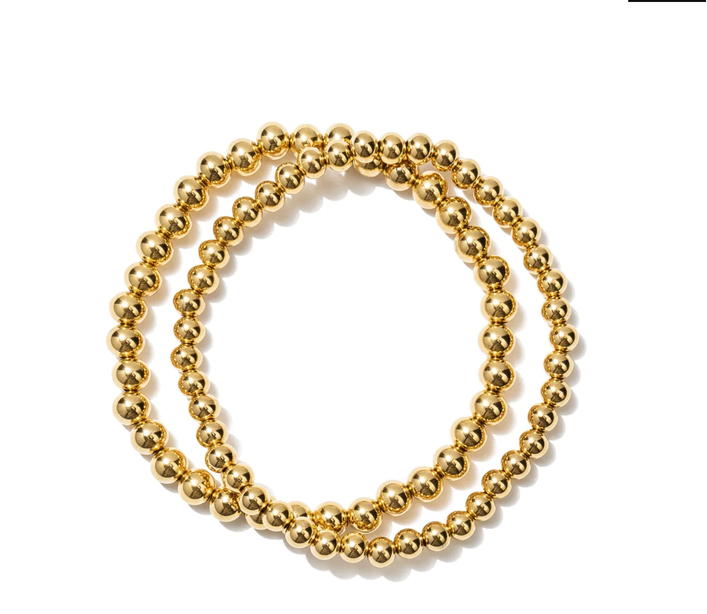 Bold Gold double beaded bracelet