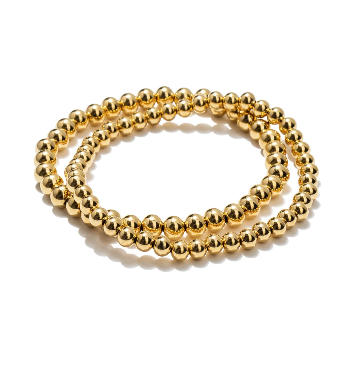 Bold Gold double beaded bracelet
