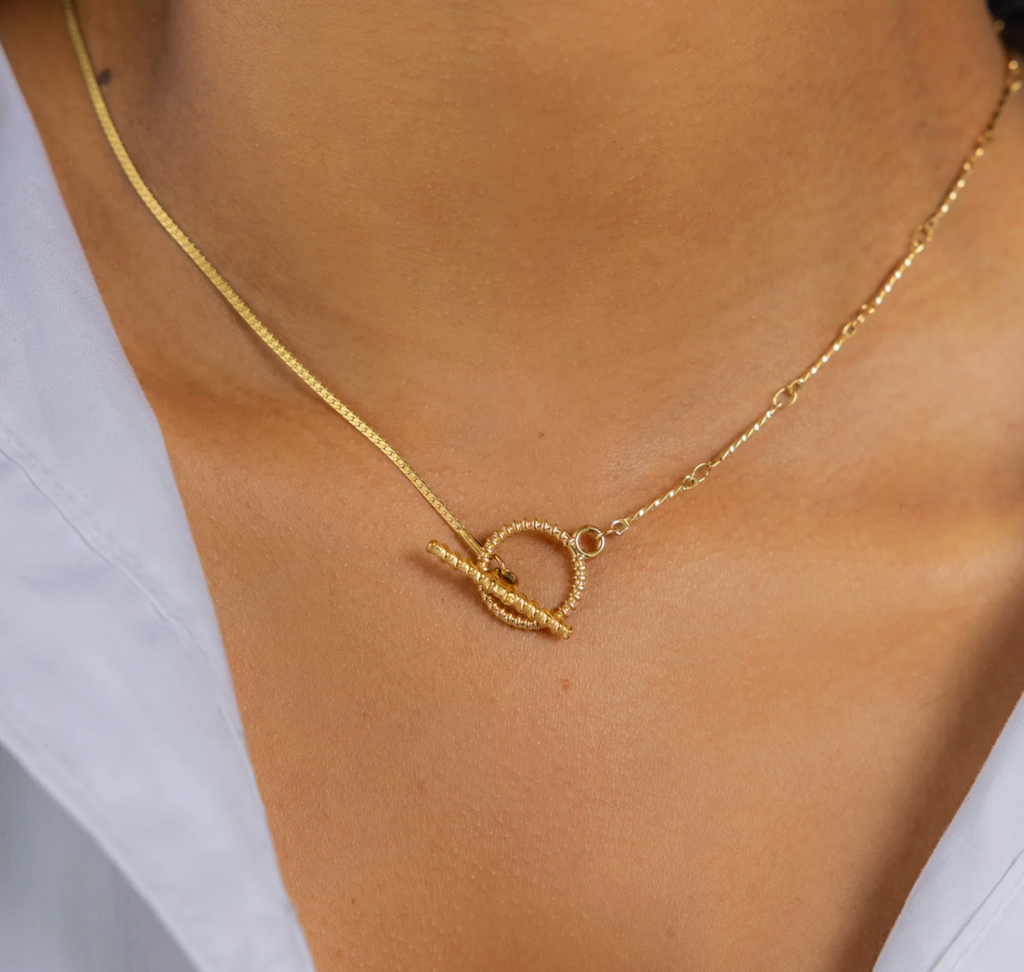 Gold Toggle Chain Necklace