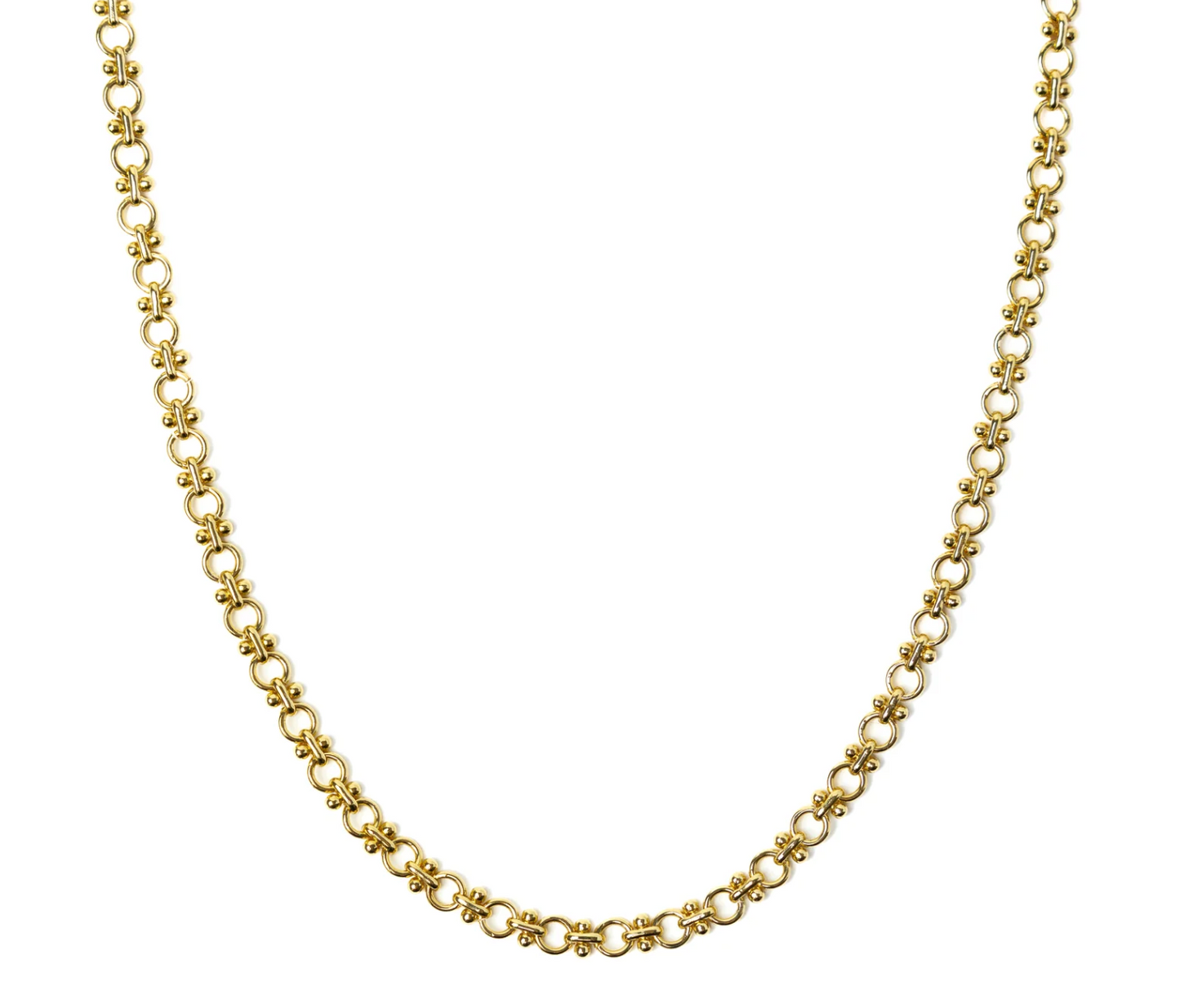 Gold Circle Link Necklace