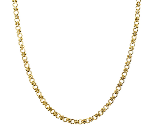 Gold Circle Link Necklace