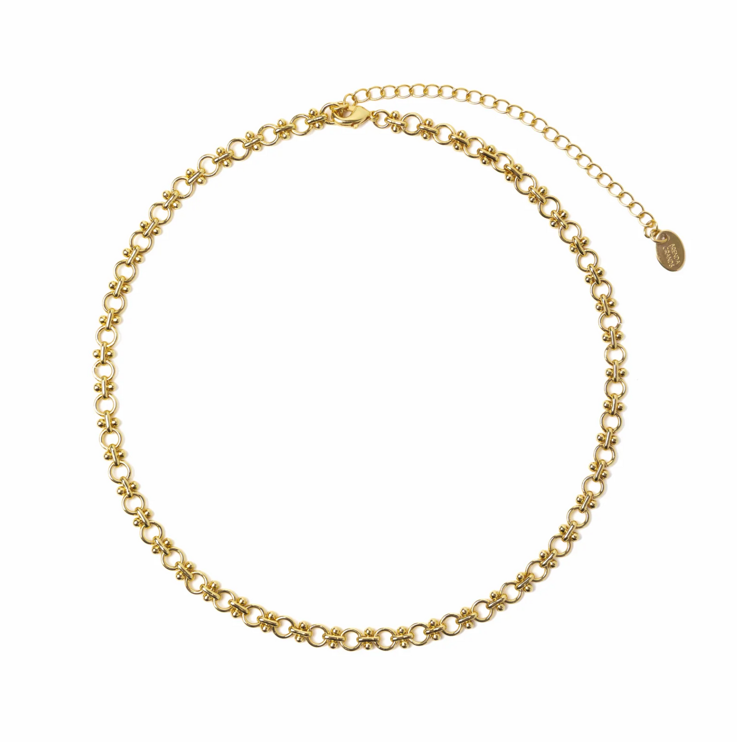 Gold Circle Link Necklace