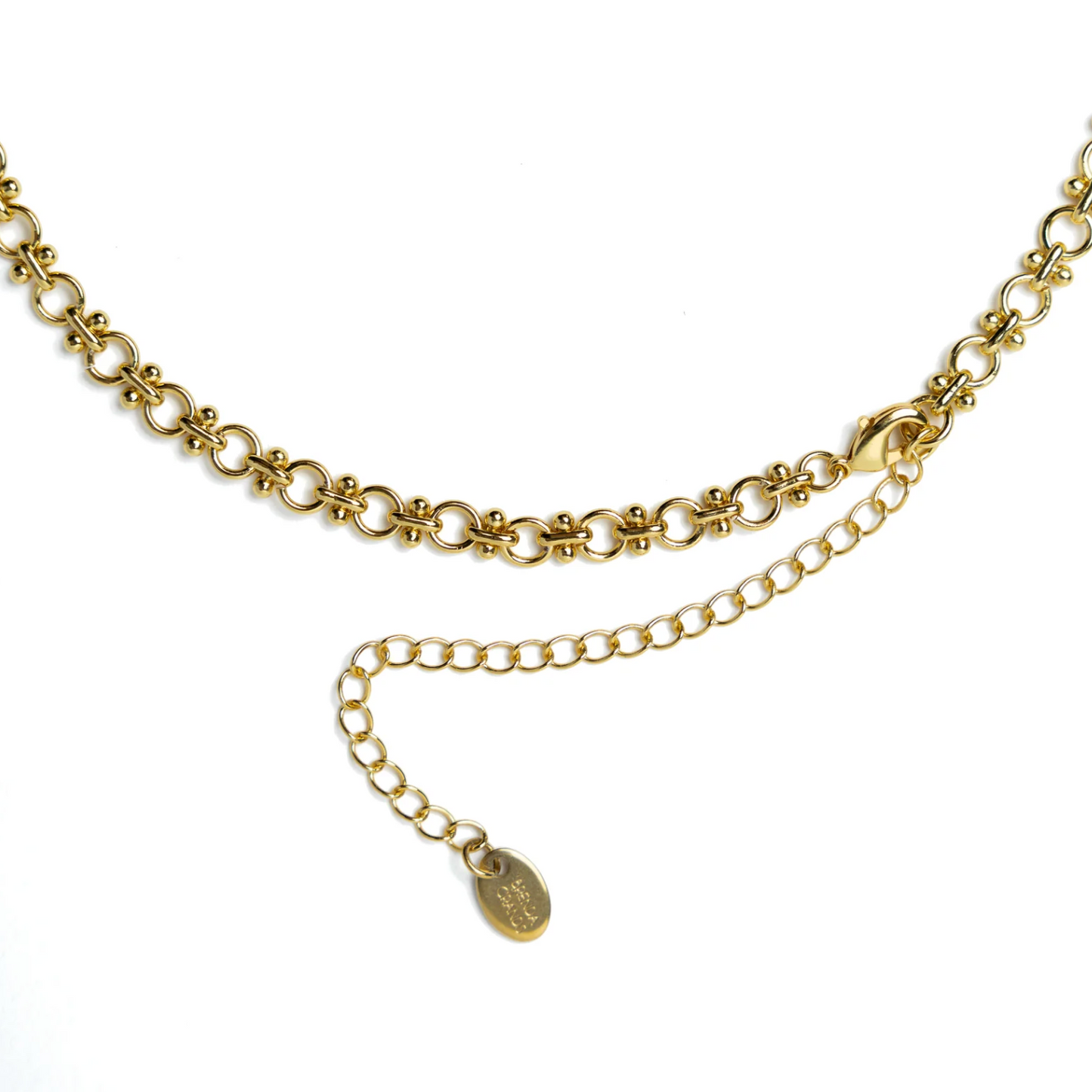 Gold Circle Link Necklace