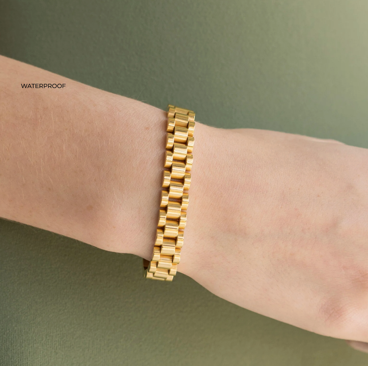 Gold Chunky Bracelet Waterproof