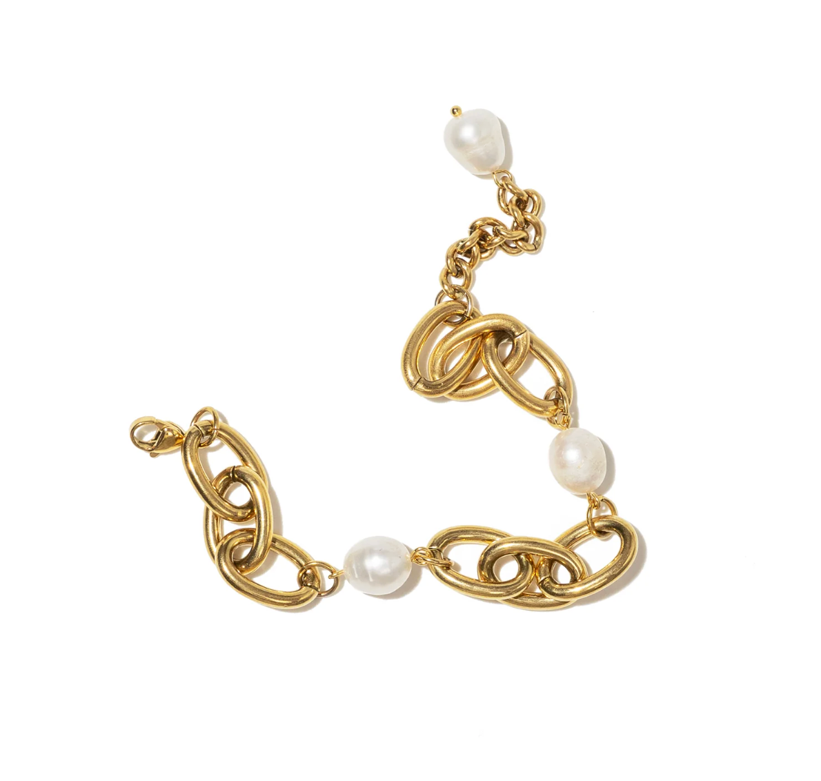 Gold Chunky Pearl Bracelet (117)