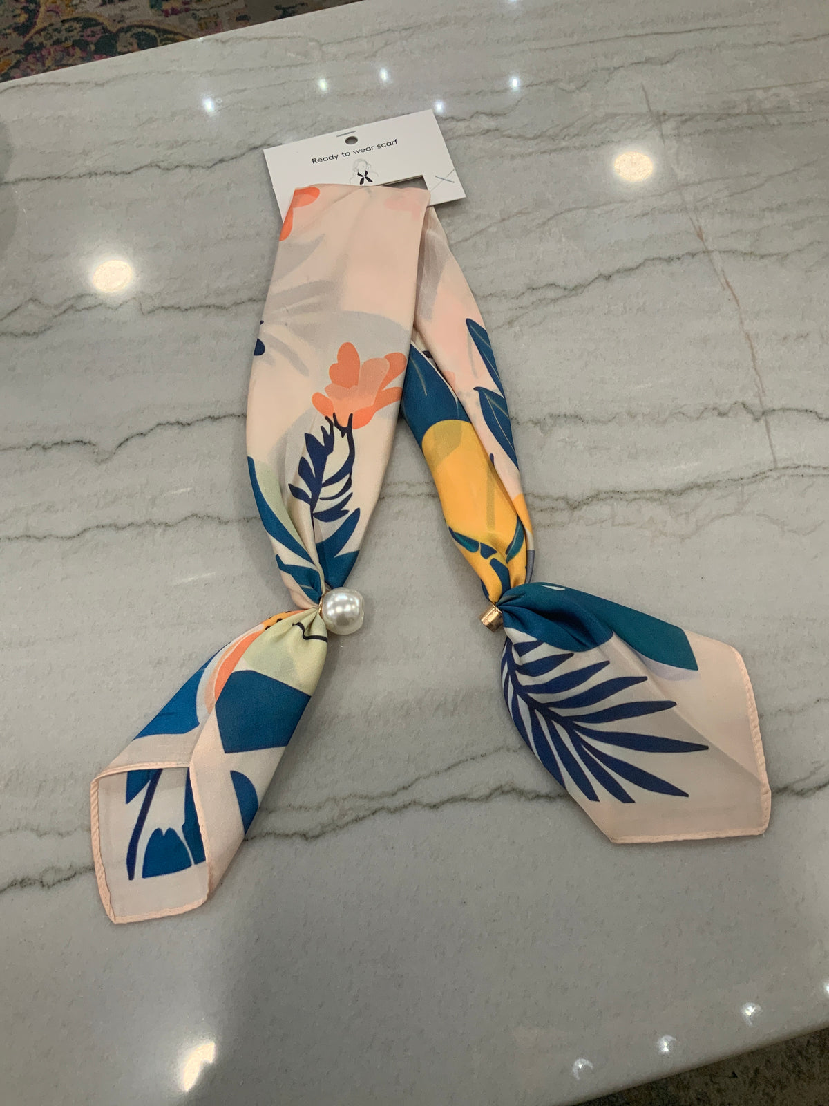 Peach Tropical Magnetic Scarf