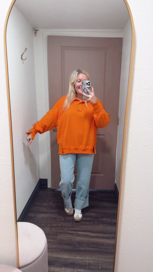 Orange Power Pullover